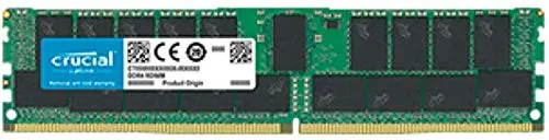 Crucial CT32G4RFD4266 32 GB DDR4 2666 MT/s (PC4-21300) CL19 DR x 4 ECC Registered DIMM 288-Pin Memory