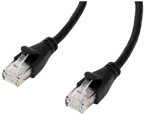 Amazon Basics 24-Pack RJ45 Cat 6 Ethernet Patch Cable, 1Gpbs Transfer Speed, Gold-Plated Connectors, 3 m, Black