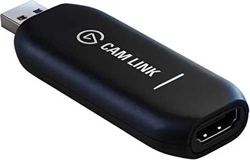 Elgato Cam Link 4K - Broadcast live and record via DSLR, camcorder, or action cam in 1080p60 or 4K at 30 fps, compact HDMI capture device, USB 3.0