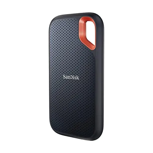 SanDisk Extreme 1TB Portable NVMe SSD, USB-C, up to 1050MB/s Read and 1000MB/s Write Speed, Water and Dust-Resistant, Black