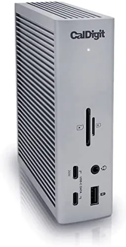 CalDigit TS4 Thunderbolt 4 Dock - 18 Ports, 98W Charging, 3 x Thunderbolt 4 40Gb/s, 5 x USB-A, 3 x USB-C (10Gb/s), 2.5GbE, Single 8K or Dual 6K 60Hz Displays, M AC, PC
